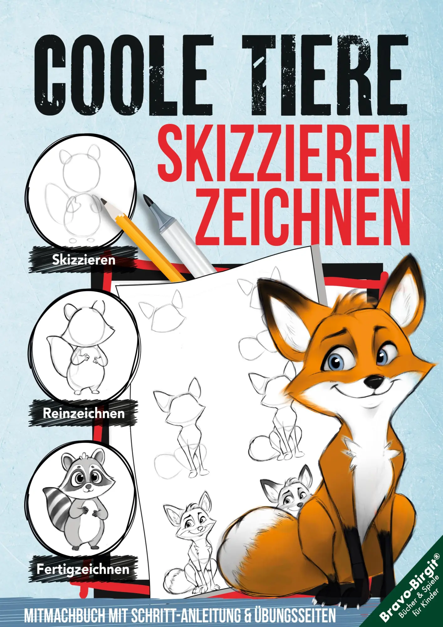Cover: 9783691044065 | Coole Tiere zeichnen und skizzieren lernen (für Kinder ab 10 &amp;...