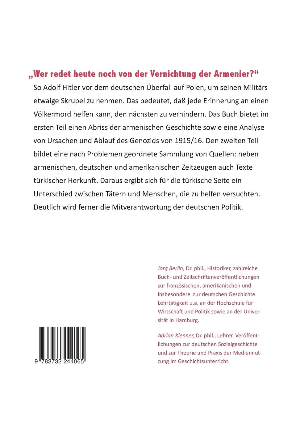 Rückseite: 9783732244065 | Völkermord oder Umsiedlung? | Jörg Berlin (u. a.) | Taschenbuch | 2013