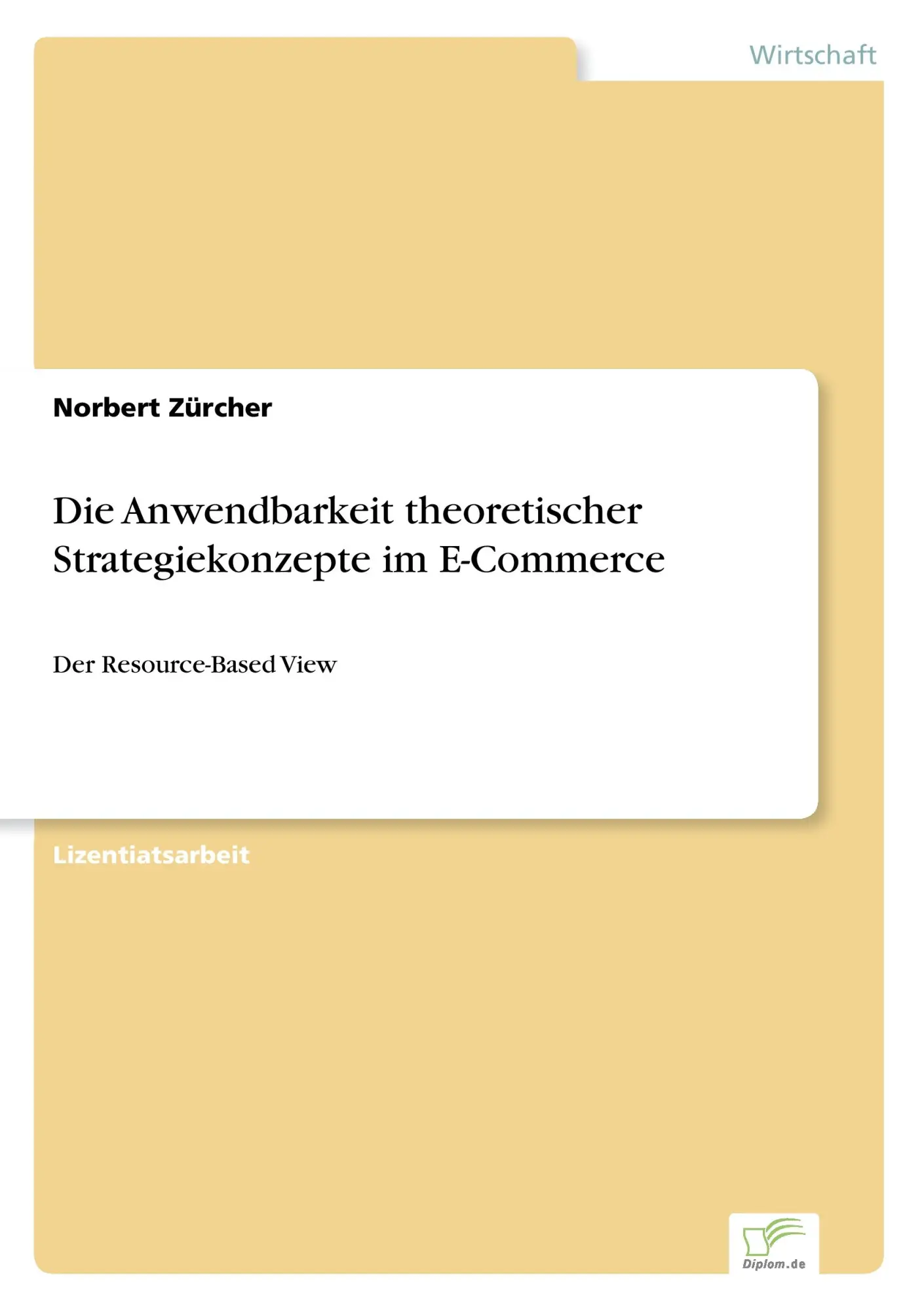 Cover: 9783838654065 | Die Anwendbarkeit theoretischer Strategiekonzepte im E-Commerce | Buch