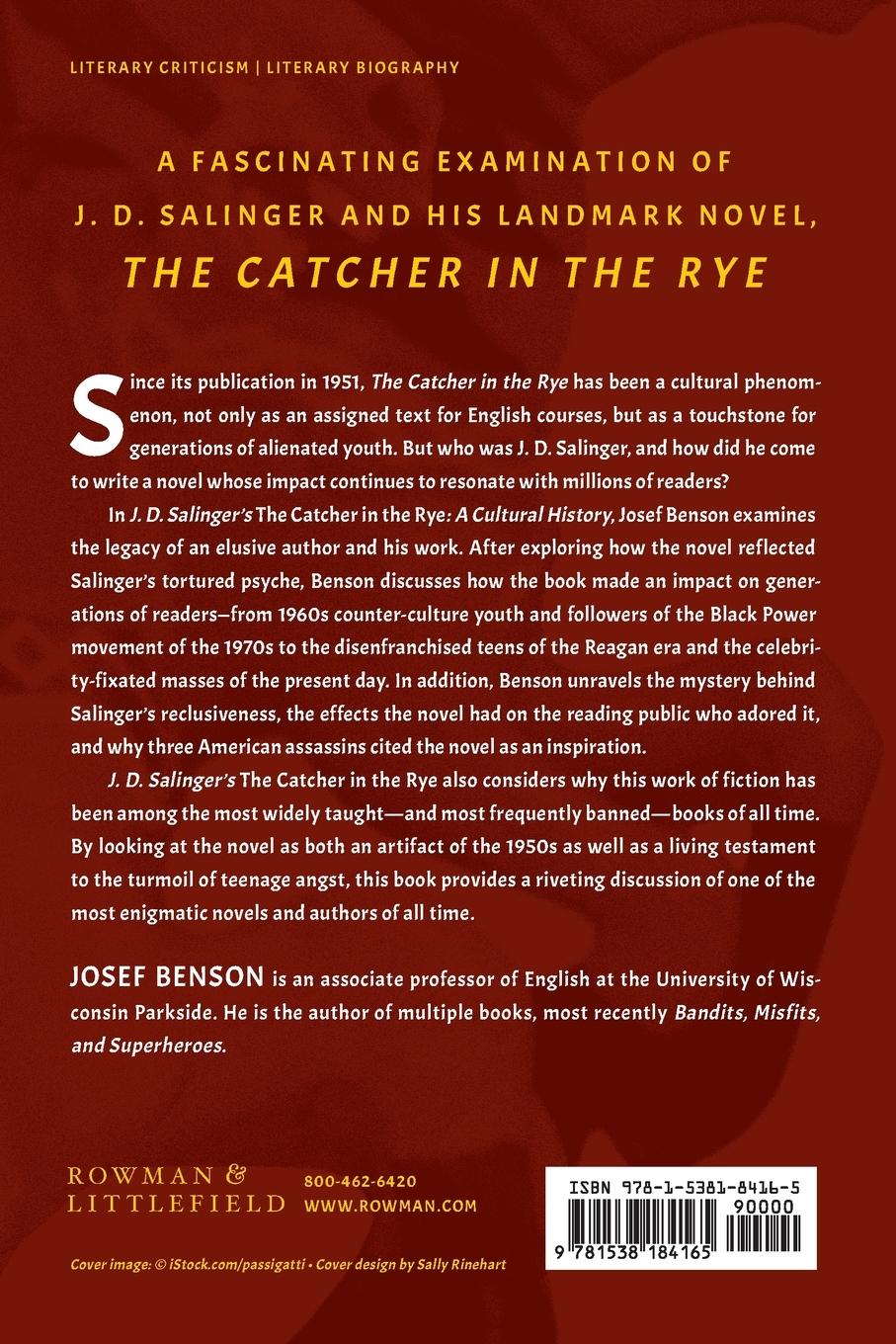 Rückseite: 9781538184165 | J. D. Salinger's The Catcher in the Rye | A Cultural History | Benson