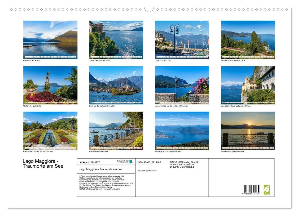 Bild: 9783516724165 | Lago Maggiore - Traumorte am See (Wandkalender 2026 DIN A2 quer),...