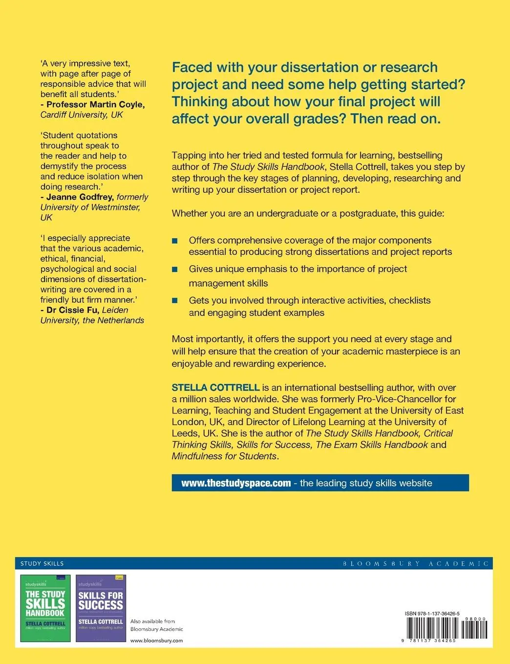 Rückseite: 9781137364265 | Dissertations and Project Reports | A Step by Step Guide | Cottrell