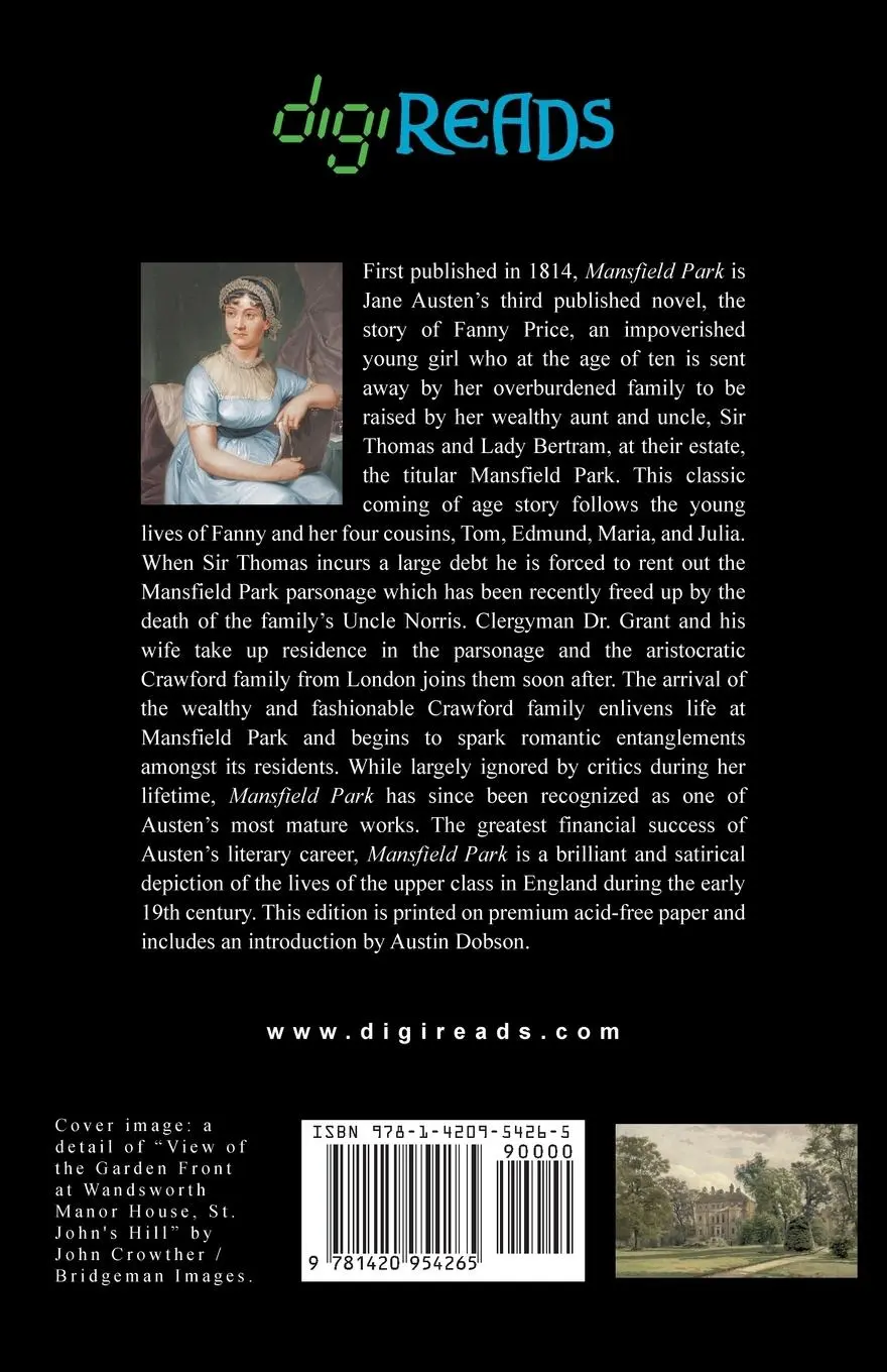 Rückseite: 9781420954265 | Mansfield Park (Introduction by Austin Dobson) | Jane Austen | Buch