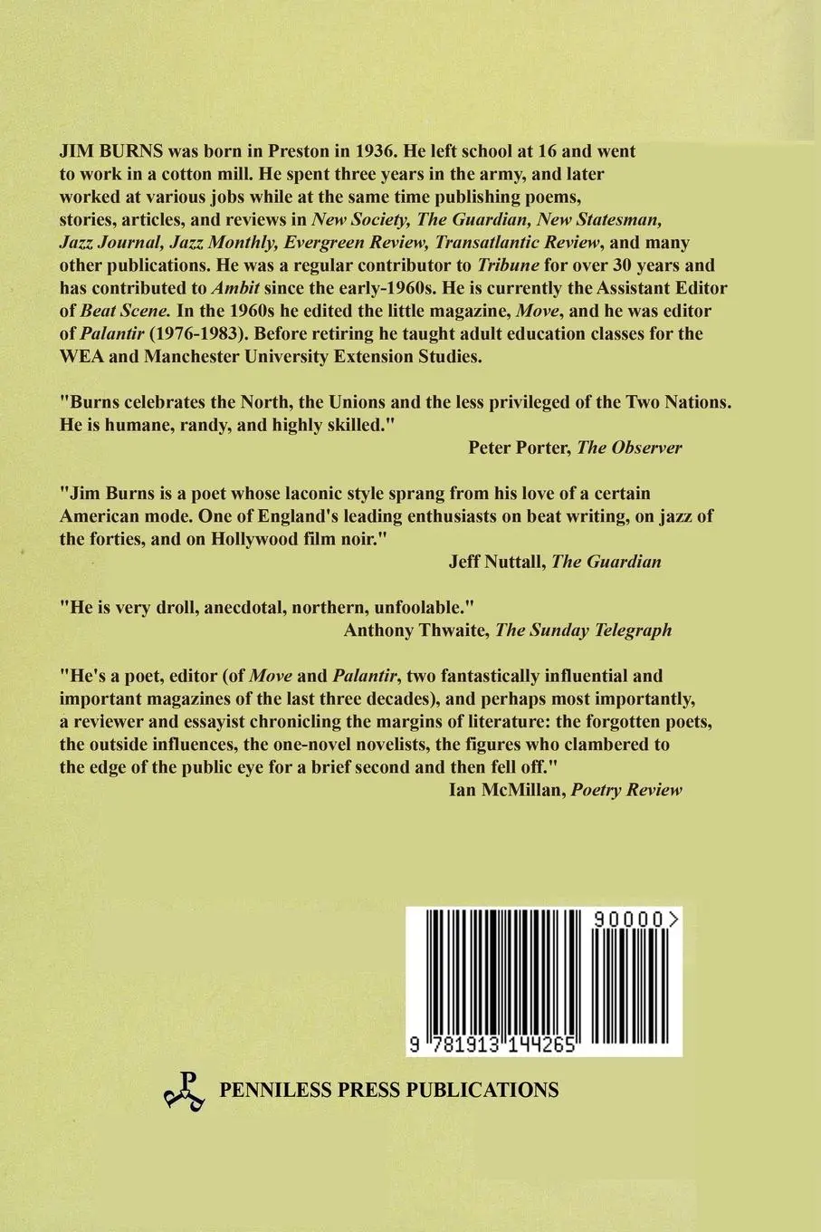 Rückseite: 9781913144265 | LAYING SOMETHING DOWN | Jim Burns | Taschenbuch | Englisch | 2021