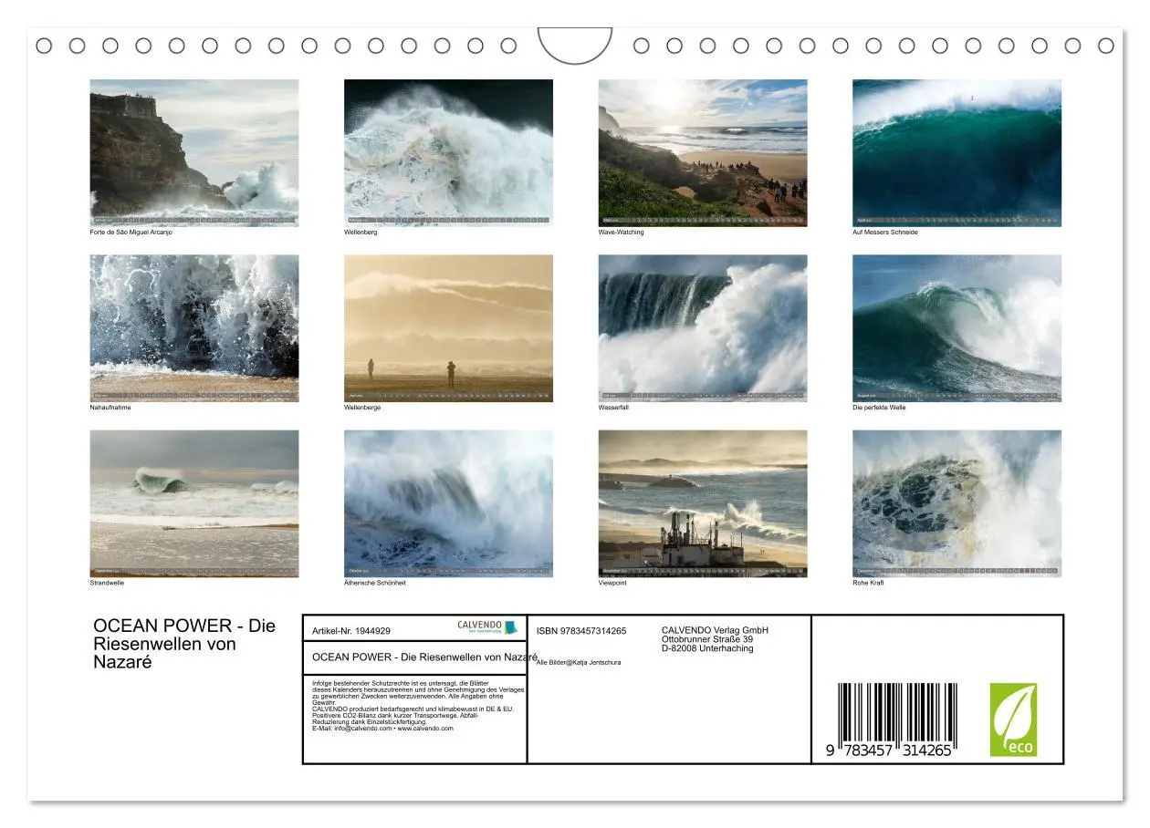 Bild: 9783457314265 | OCEAN POWER - Die Riesenwellen von Nazaré (Wandkalender 2026 DIN A4...