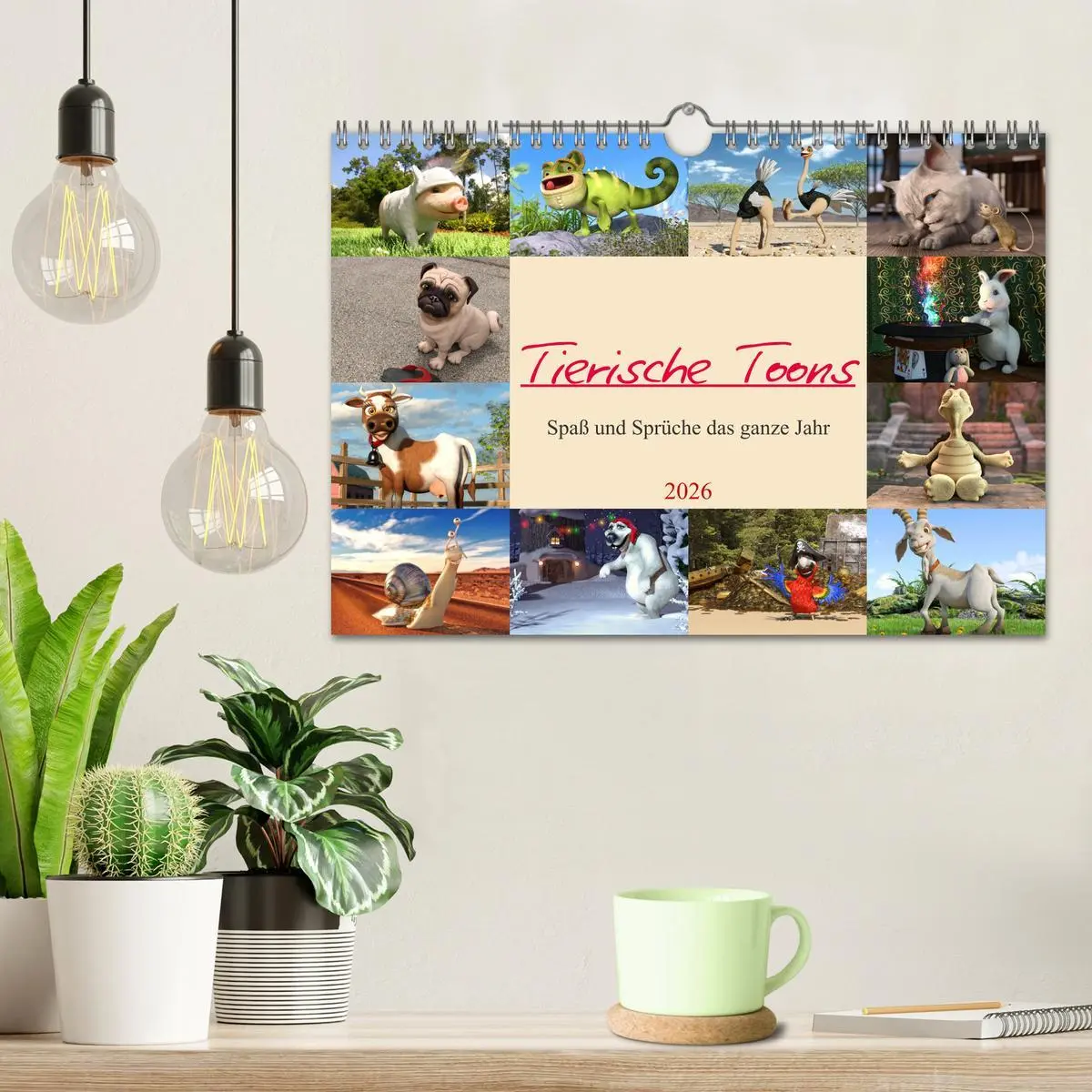 Bild: 9783457624265 | Tierische Toons (Wandkalender 2026 DIN A4 quer), CALVENDO...