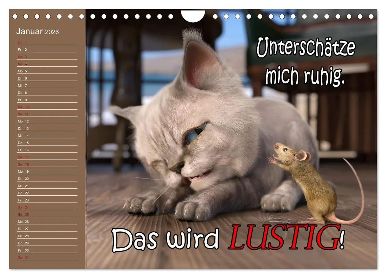 Bild: 9783457624265 | Tierische Toons (Wandkalender 2026 DIN A4 quer), CALVENDO...