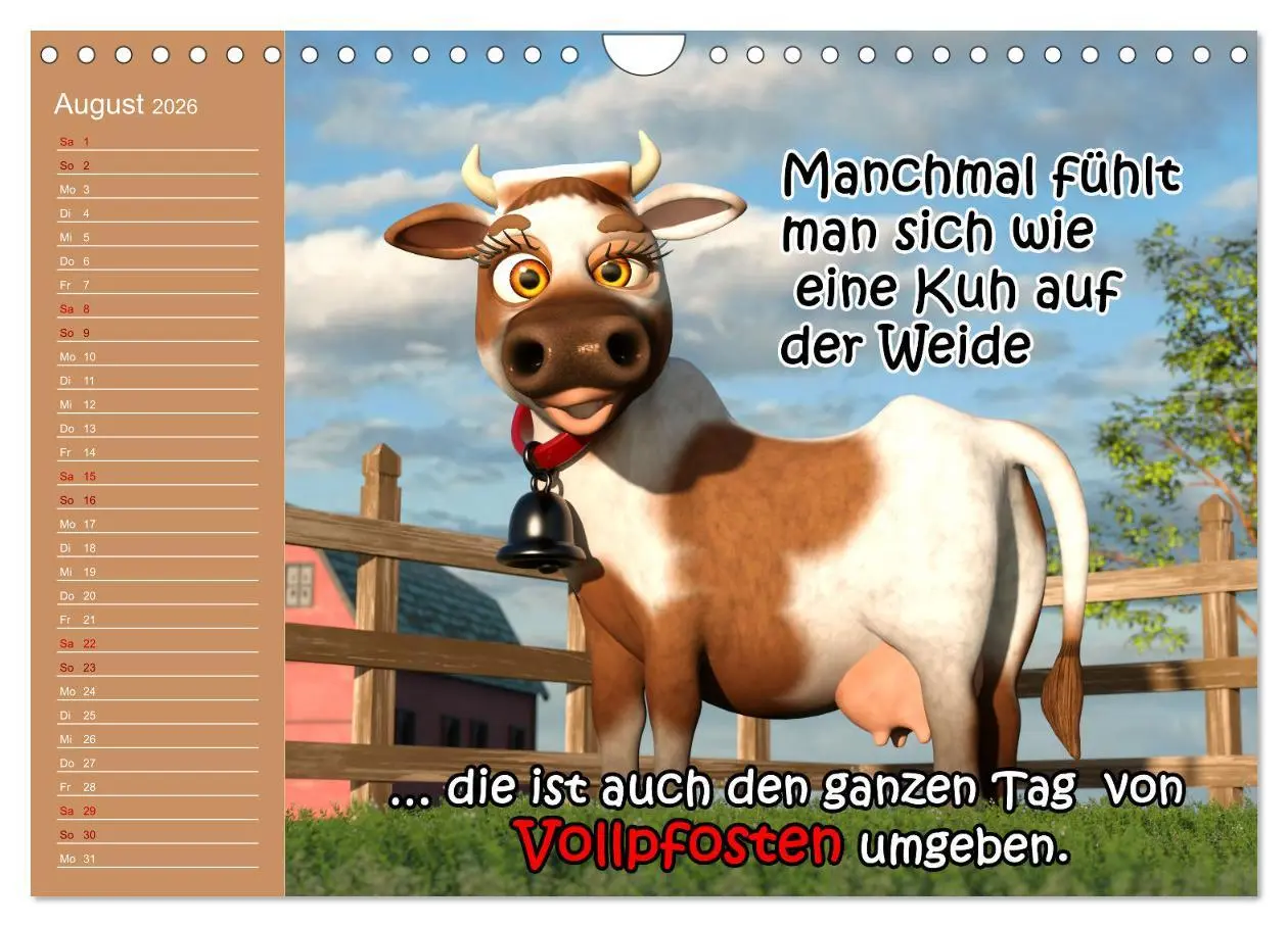 Bild: 9783457624265 | Tierische Toons (Wandkalender 2026 DIN A4 quer), CALVENDO...