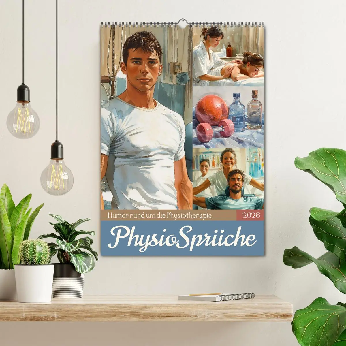 Bild: 9783516264265 | Physiosprüche (Wandkalender 2026 DIN A2 hoch), CALVENDO Monatskalender