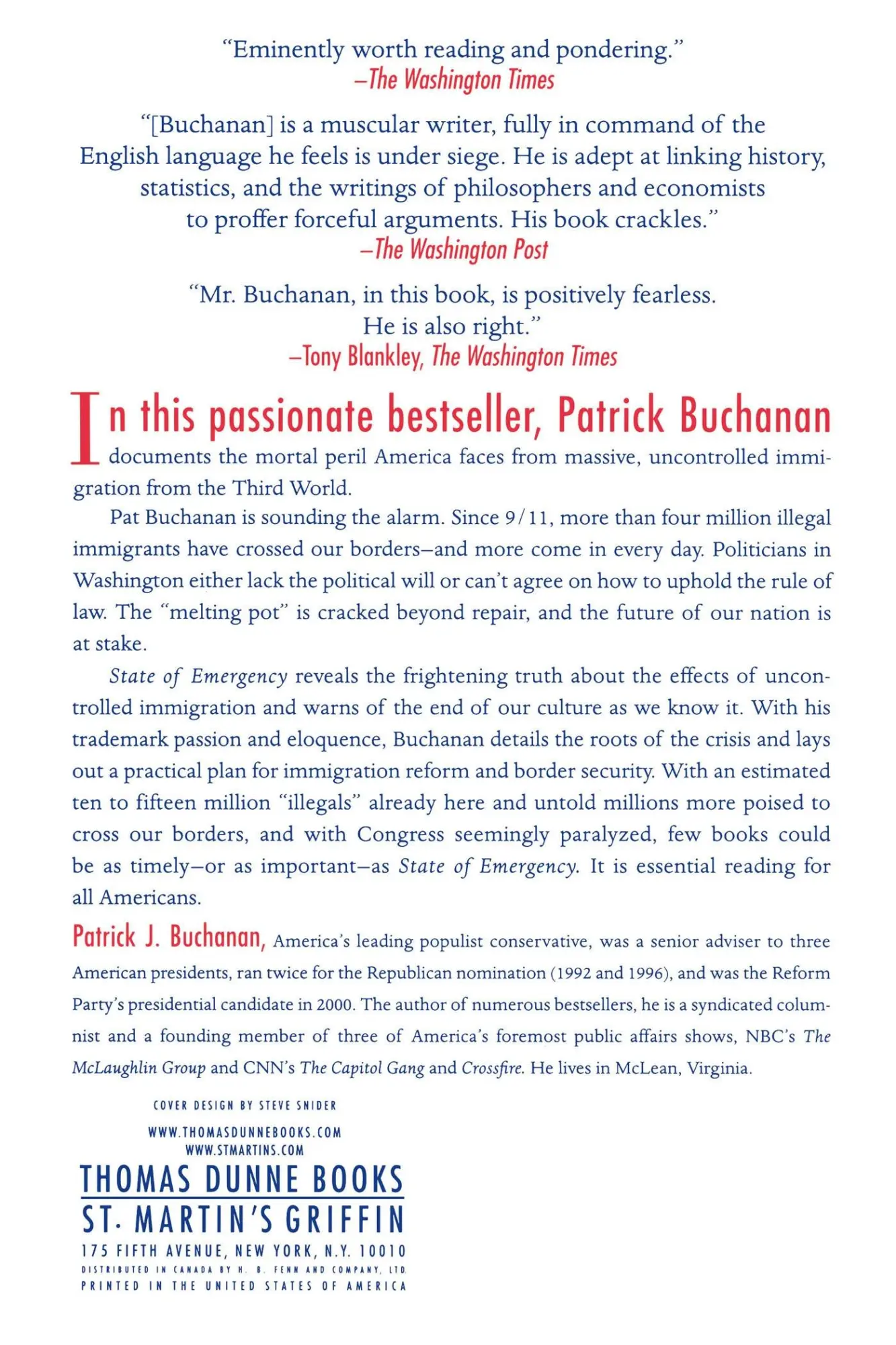 Rückseite: 9780312374365 | State of Emergency | The Third World Invasion and Conquest of America