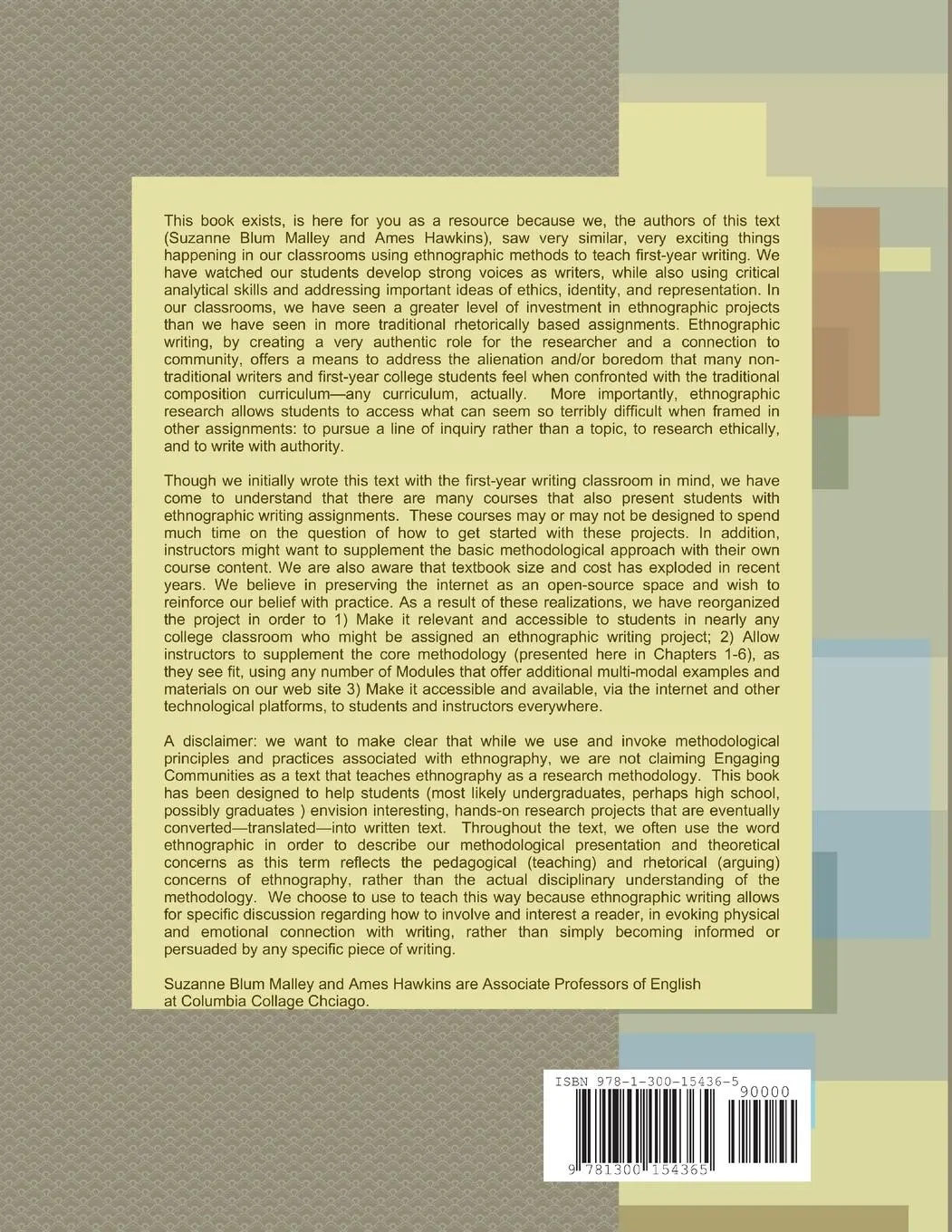 Rückseite: 9781300154365 | Engaging Communities | Writing Ethnographic Research | Malley (u. a.)