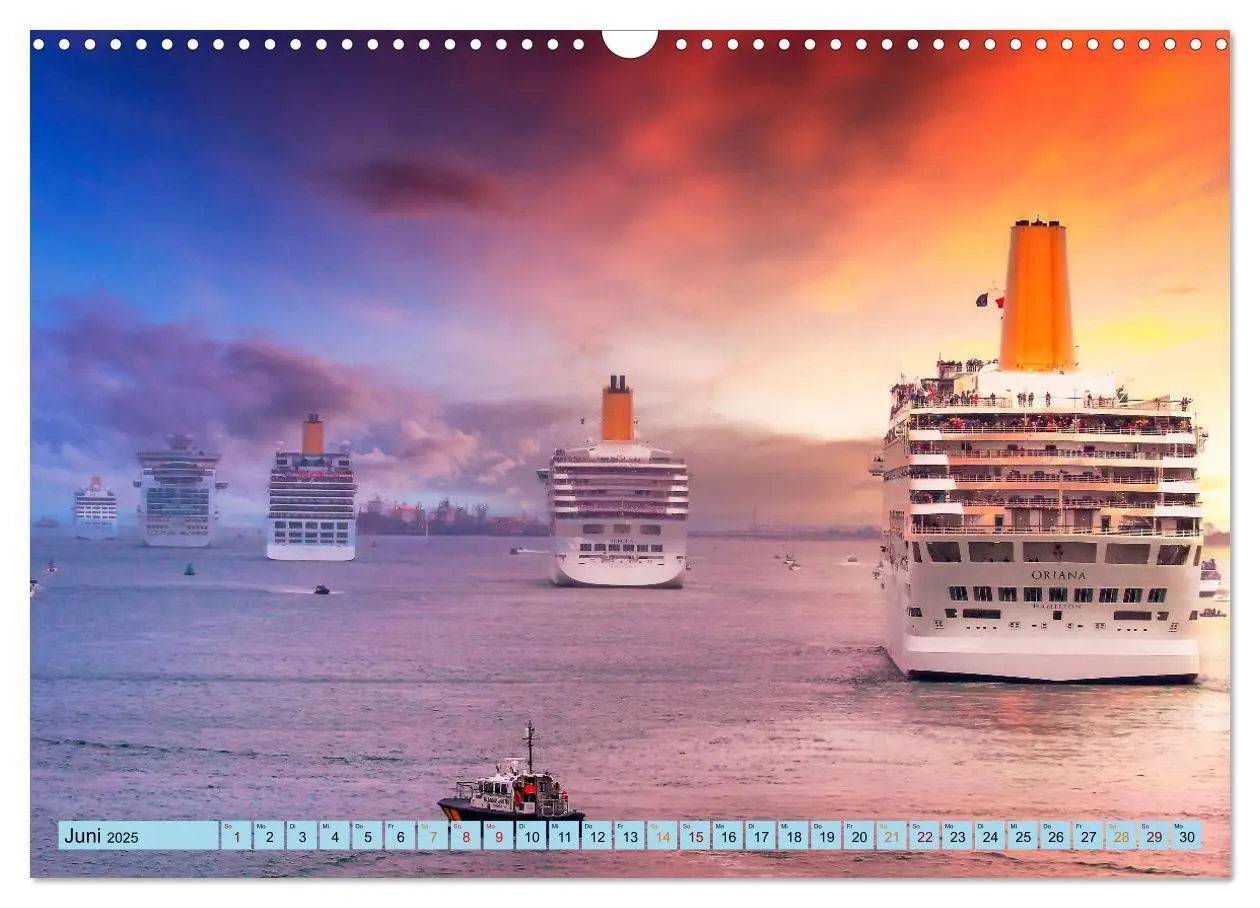 Bild: 9783435074365 | Kreuzfahrtschiffe - die Welt erwartet Dich (Wandkalender 2025 DIN...