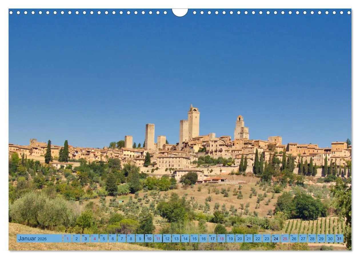Bild: 9783457544365 | Impressionen aus San Gimignano (Wandkalender 2026 DIN A3 quer),...