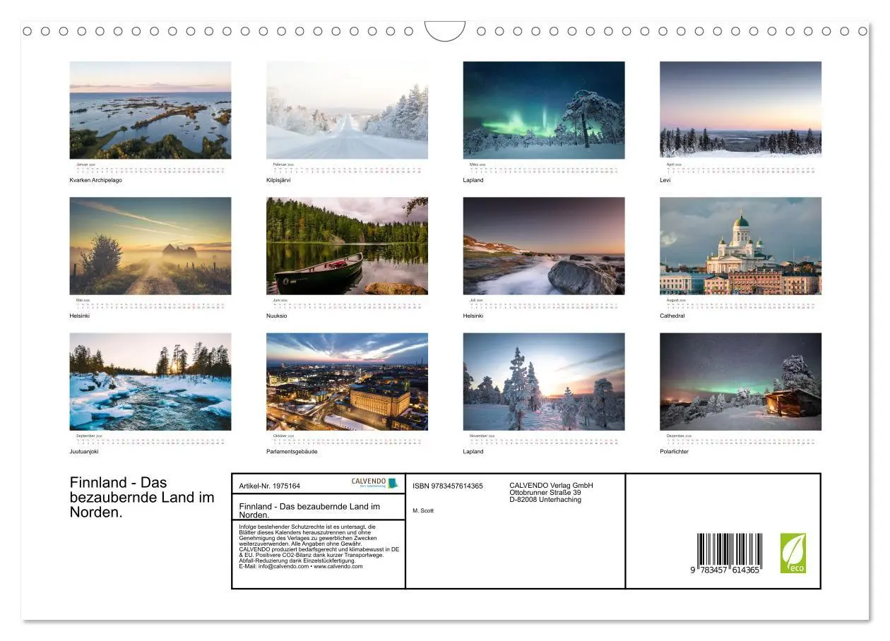 Bild: 9783457614365 | Finnland - Das bezaubernde Land im Norden. (Wandkalender 2026 DIN...