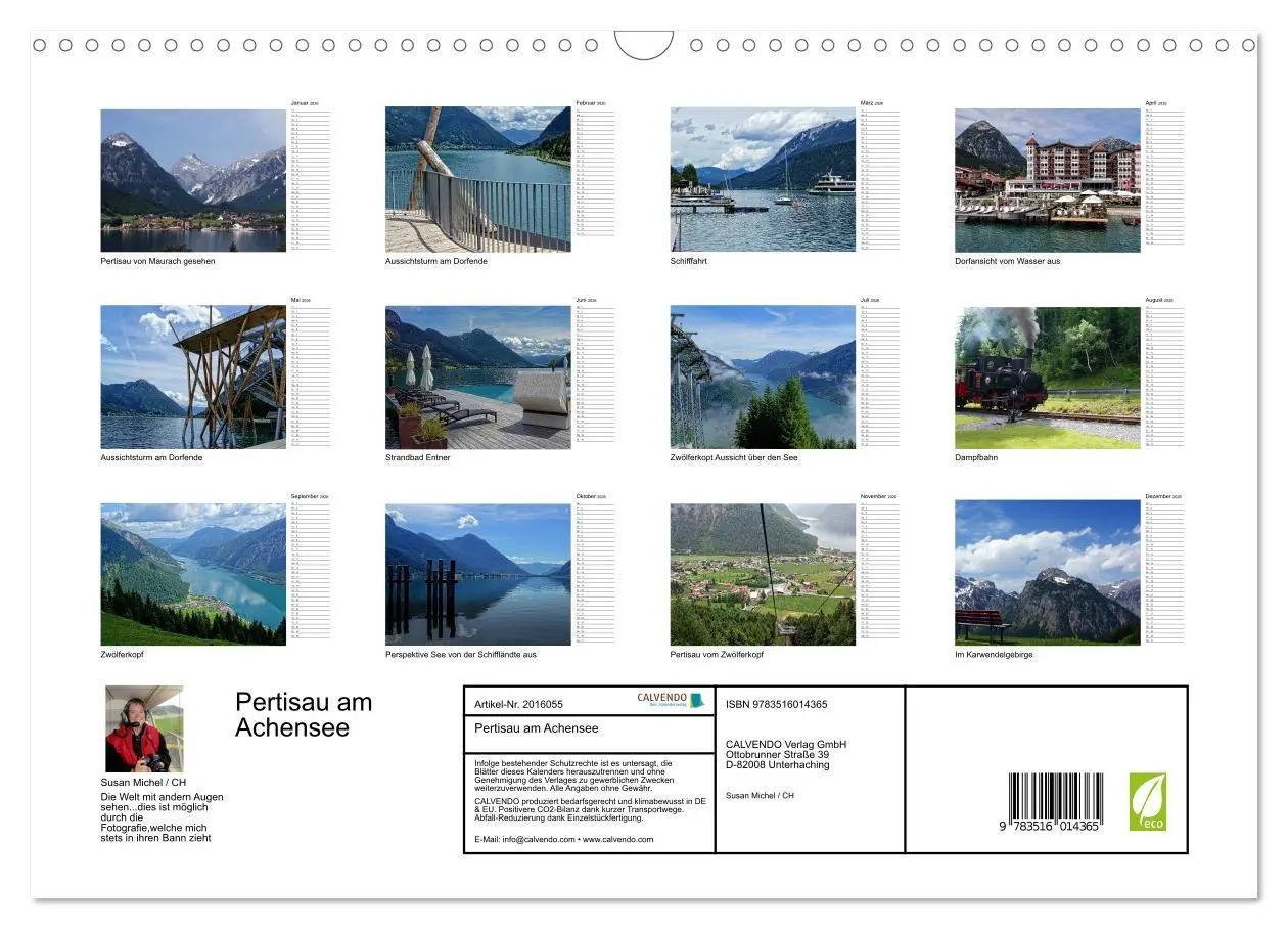 Bild: 9783516014365 | Pertisau am Achensee (Wandkalender 2026 DIN A3 quer), CALVENDO...