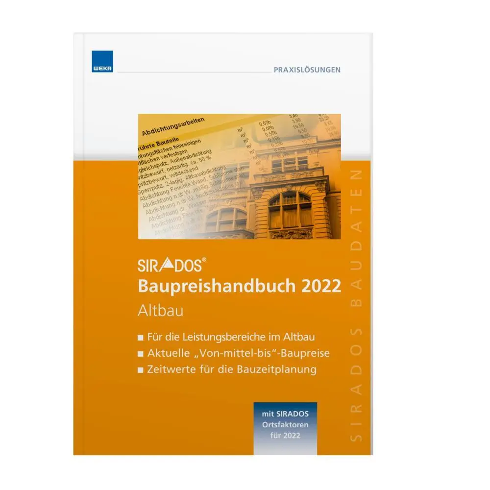 Cover: 9783811104365 | SIRADOS Baupreishandbuch Altbau 2022 | Buch | Fachbuch | 370 S. | 2022