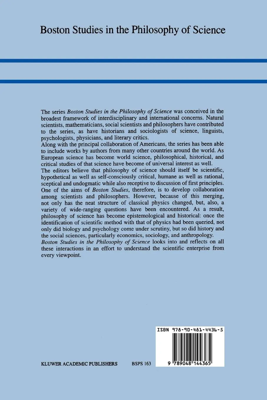 Rückseite: 9789048144365 | Physics, Philosophy, and the Scientific Community | Gavroglu (u. a.)