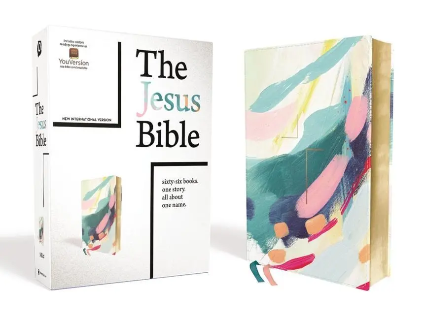Cover: 9780310454465 | The Jesus Bible, NIV Edition, Leathersoft, Multi-Color/Teal,...
