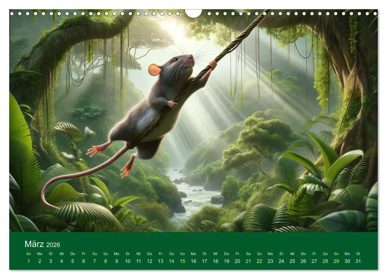 Bild: 9783457464465 | Abenteuerliche Ratten (Wandkalender 2026 DIN A3 quer), CALVENDO...