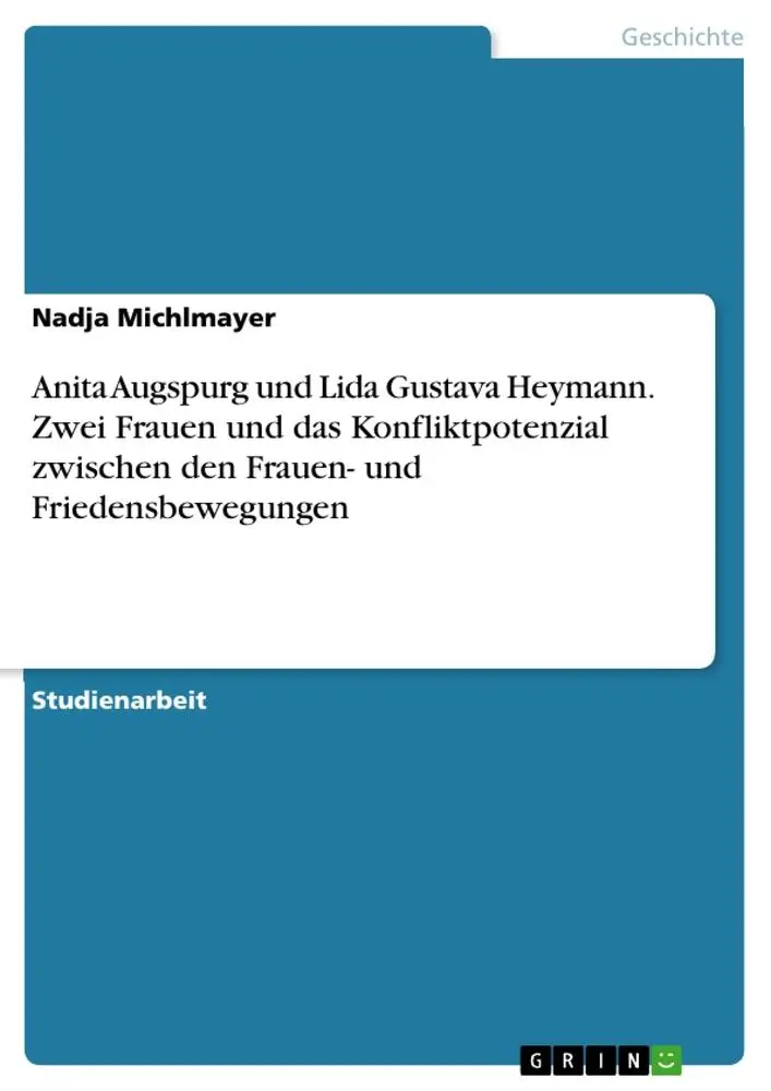 Cover: 9783668884465 | Anita Augspurg und Lida Gustava Heymann. Zwei Frauen und das...