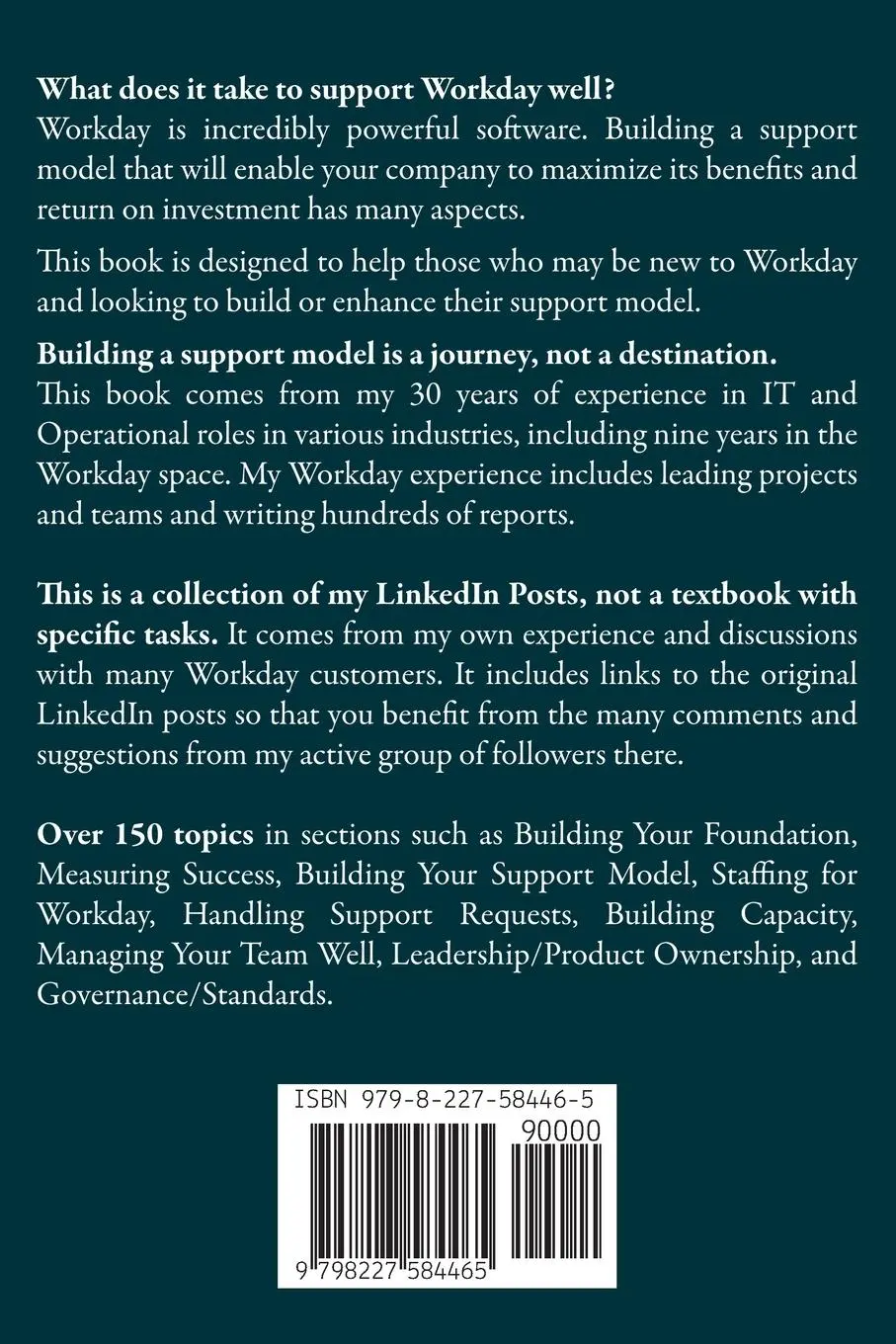 Rückseite: 9798227584465 | Workday Gold | Software Support Model Edition | Keith Bitikofer | Buch