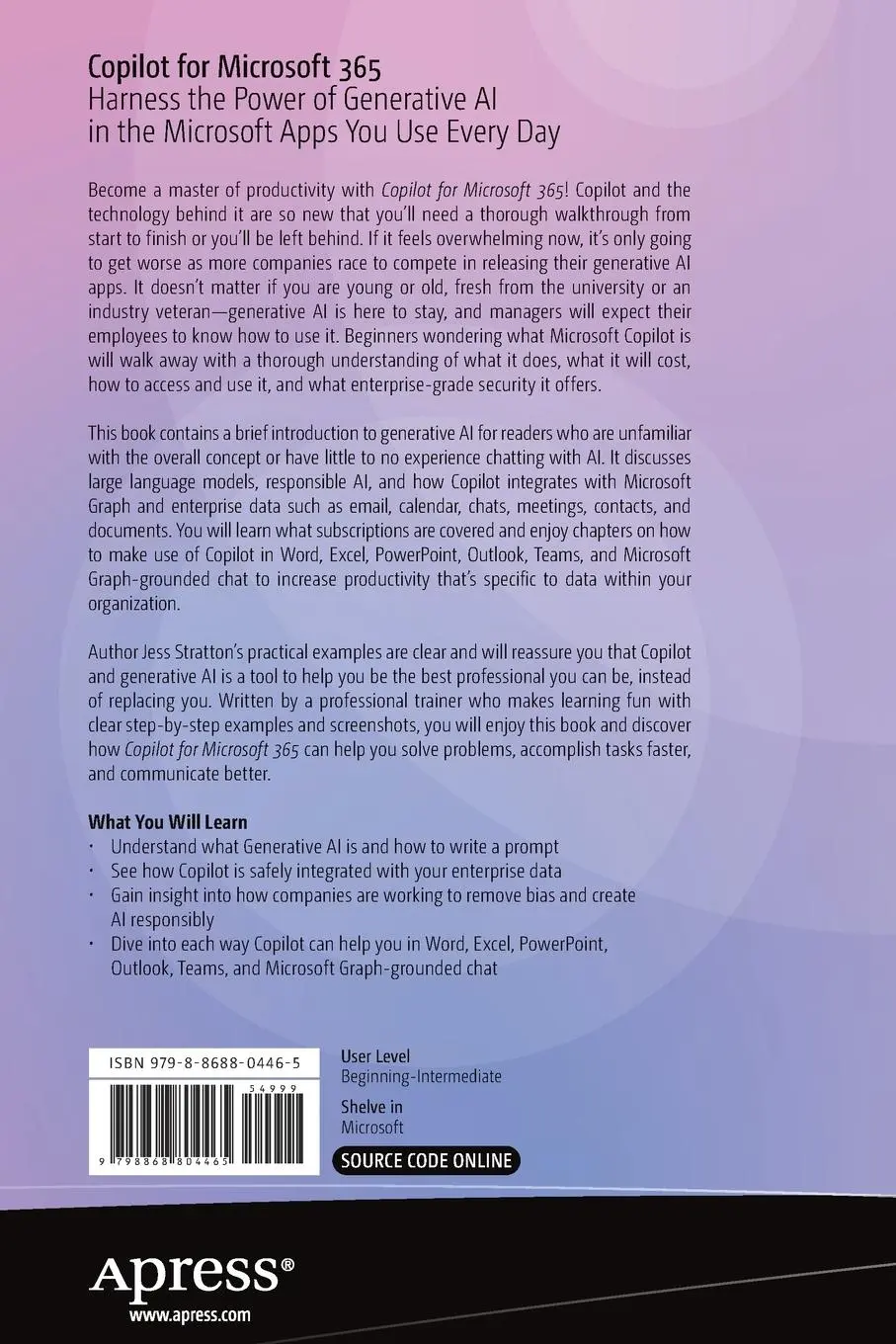 Rückseite: 9798868804465 | Copilot for Microsoft 365 | Jess Stratton | Taschenbuch | xxii | 2024