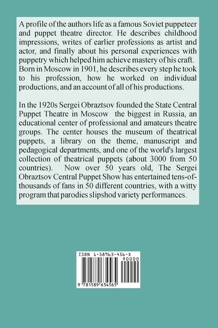Rückseite: 9781589634565 | My Profession | Sergei Obraztsov | Taschenbuch | Englisch | 2001