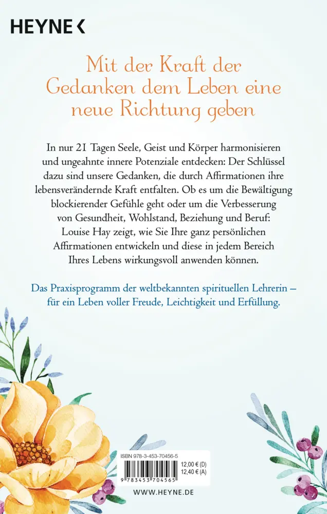 Bild: 9783453704565 | Affirmationen - Die lebensverändernde Kraft deiner Gedanken | Hay