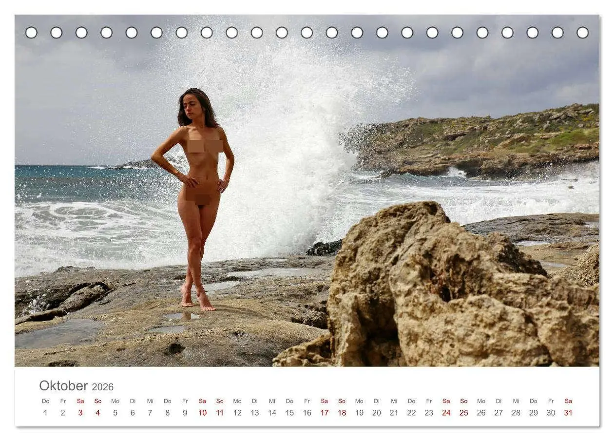 Bild: 9783457764565 | Akt und Meer (Tischkalender 2026 DIN A5 quer), CALVENDO Monatskalender
