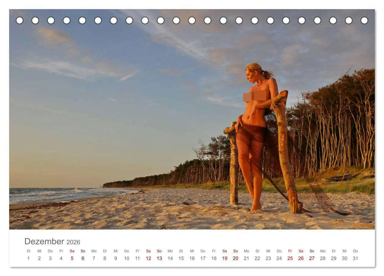 Bild: 9783457764565 | Akt und Meer (Tischkalender 2026 DIN A5 quer), CALVENDO Monatskalender