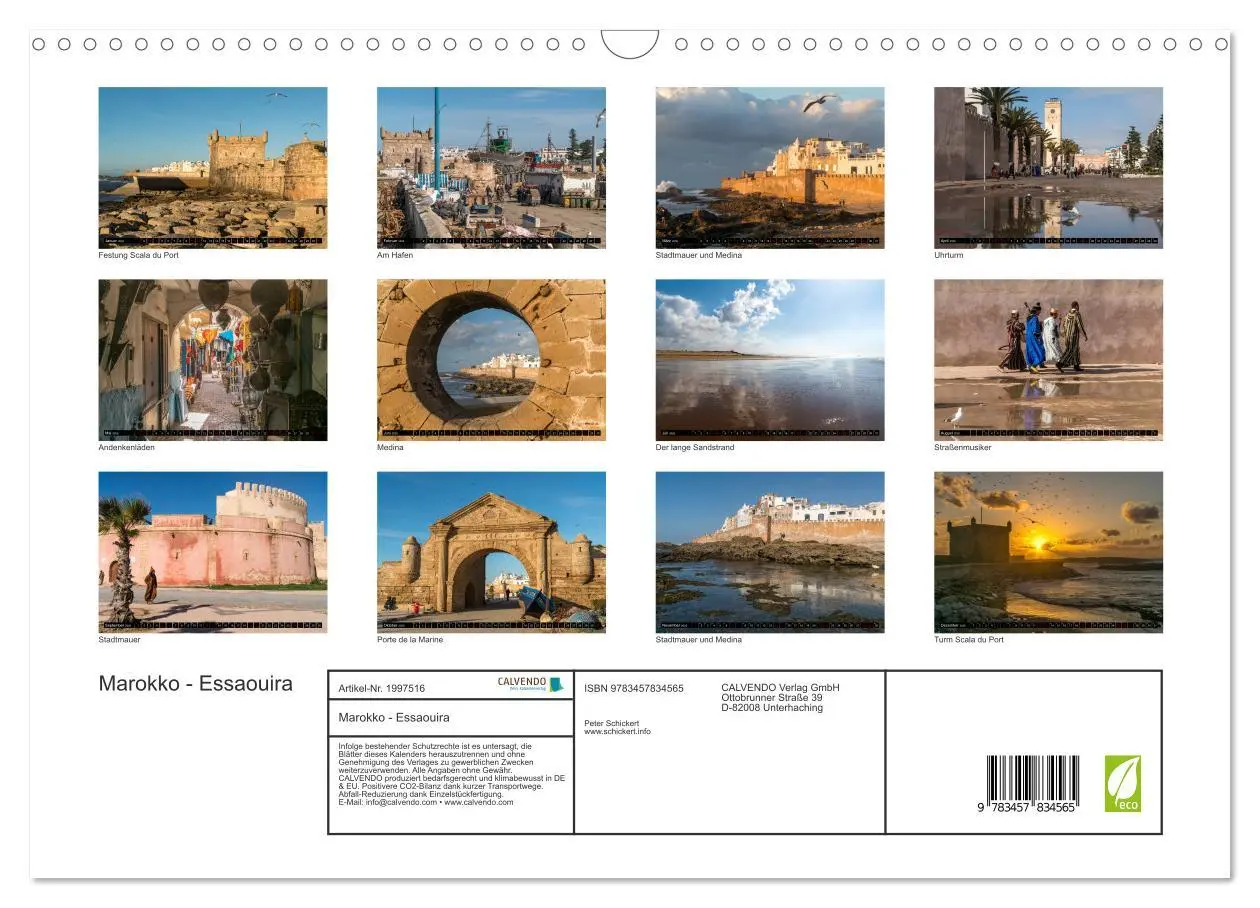 Bild: 9783457834565 | Marokko - Essaouira (Wandkalender 2026 DIN A3 quer), CALVENDO...