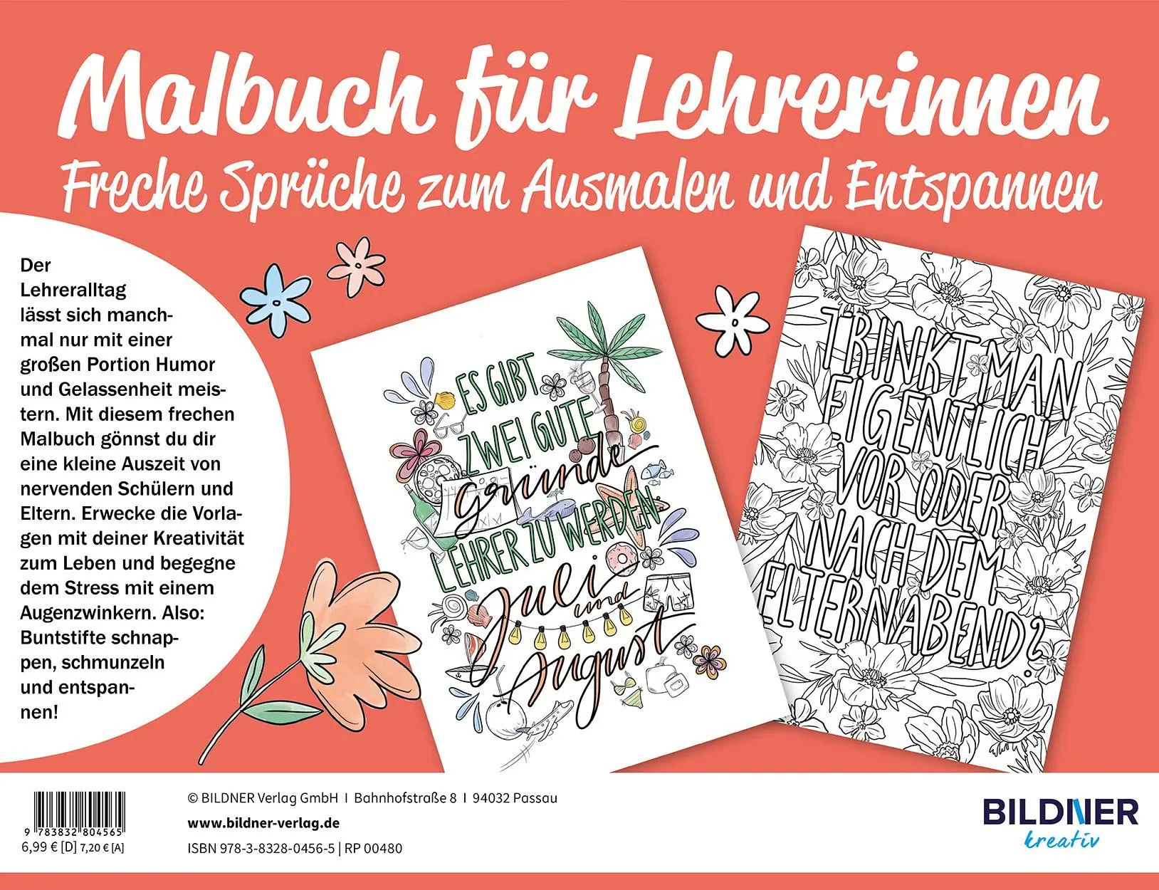 Rückseite: 9783832804565 | Malbuch für Lehrerinnen | Lisa Bildner | Taschenbuch | Kreativ | 64 S.