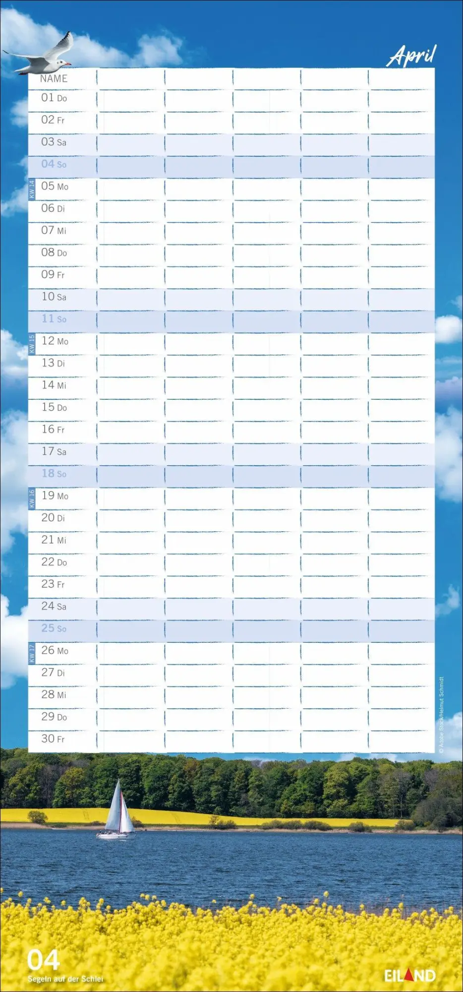 Bild: 9783964024565 | Meerzeit Familienplaner 2027 | Kalender | Familienplaner Eiland | 2027