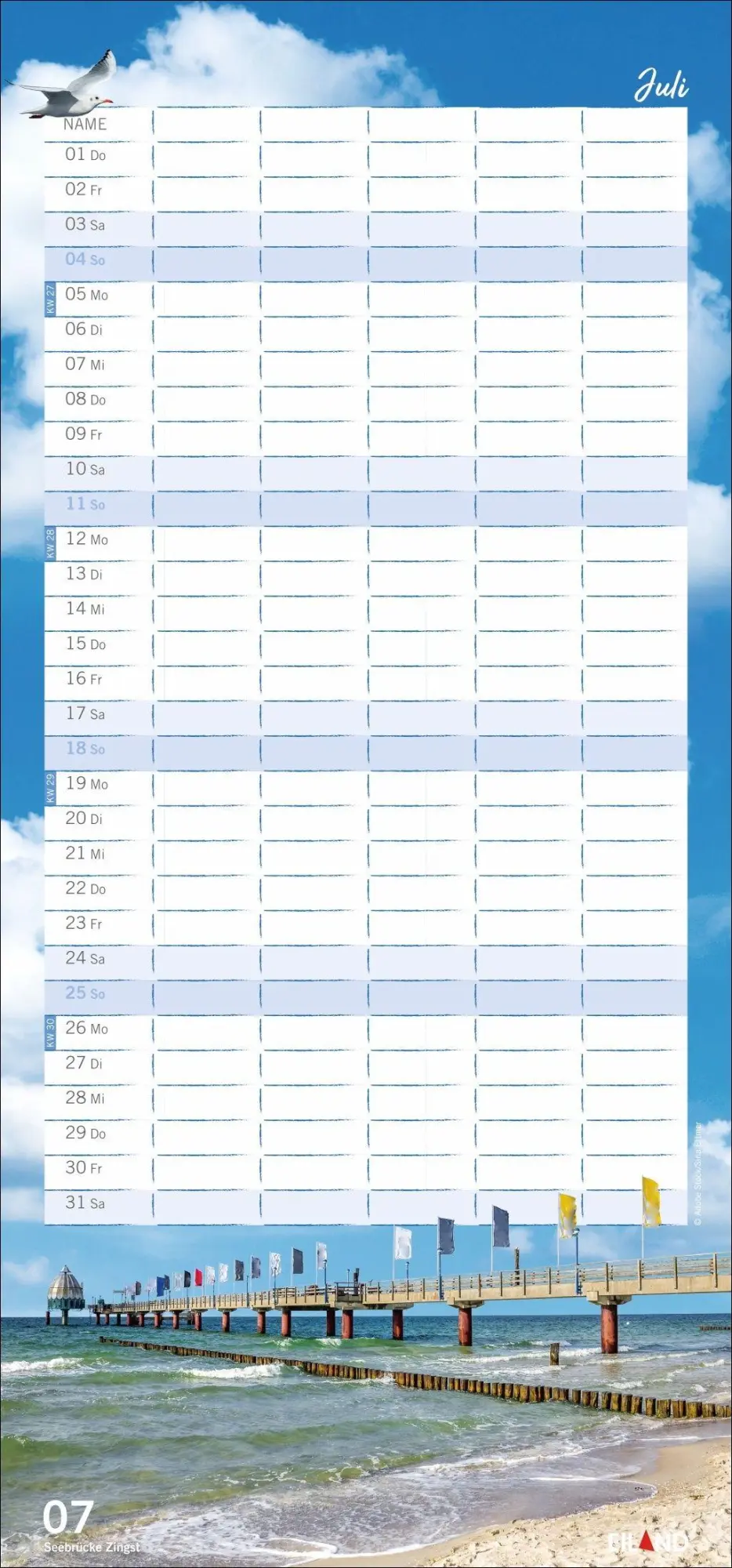 Bild: 9783964024565 | Meerzeit Familienplaner 2027 | Kalender | Familienplaner Eiland | 2027