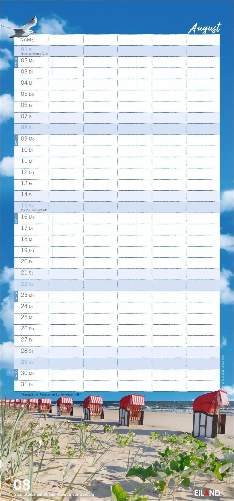 Bild: 9783964024565 | Meerzeit Familienplaner 2027 | Kalender | Familienplaner Eiland | 2027