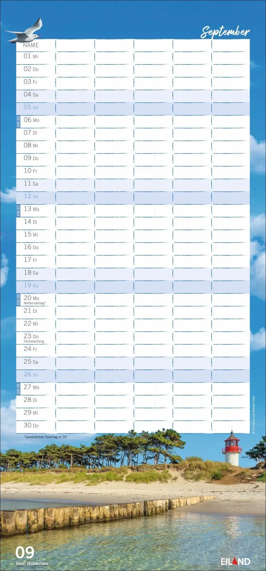 Bild: 9783964024565 | Meerzeit Familienplaner 2027 | Kalender | Familienplaner Eiland | 2027