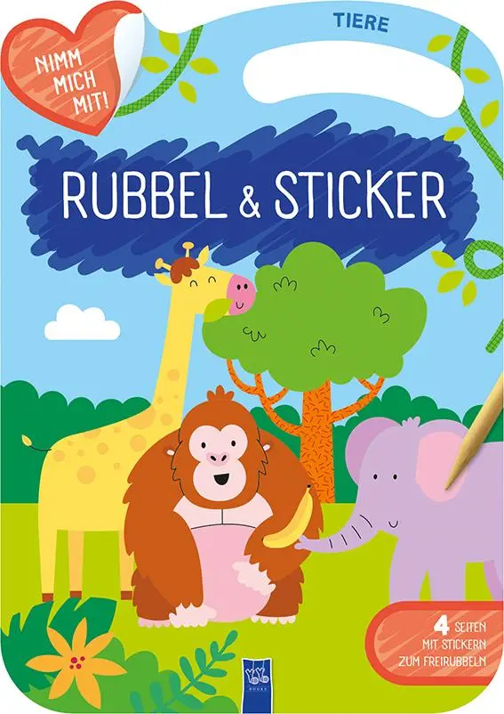Cover: 9789464544565 | Rubbel &amp; Sticker - Tiere | Broschüre | 16 S. | Deutsch | 2023