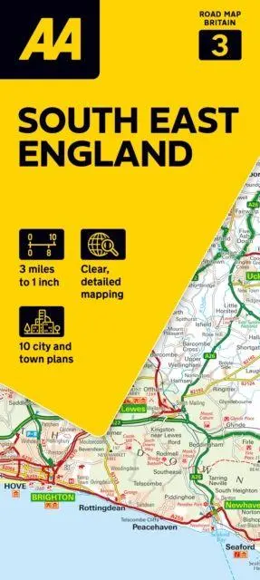 Cover: 9780749584665 | 03 South East England | (Land-)Karte | AA Road Atlas Britain | Gefalzt
