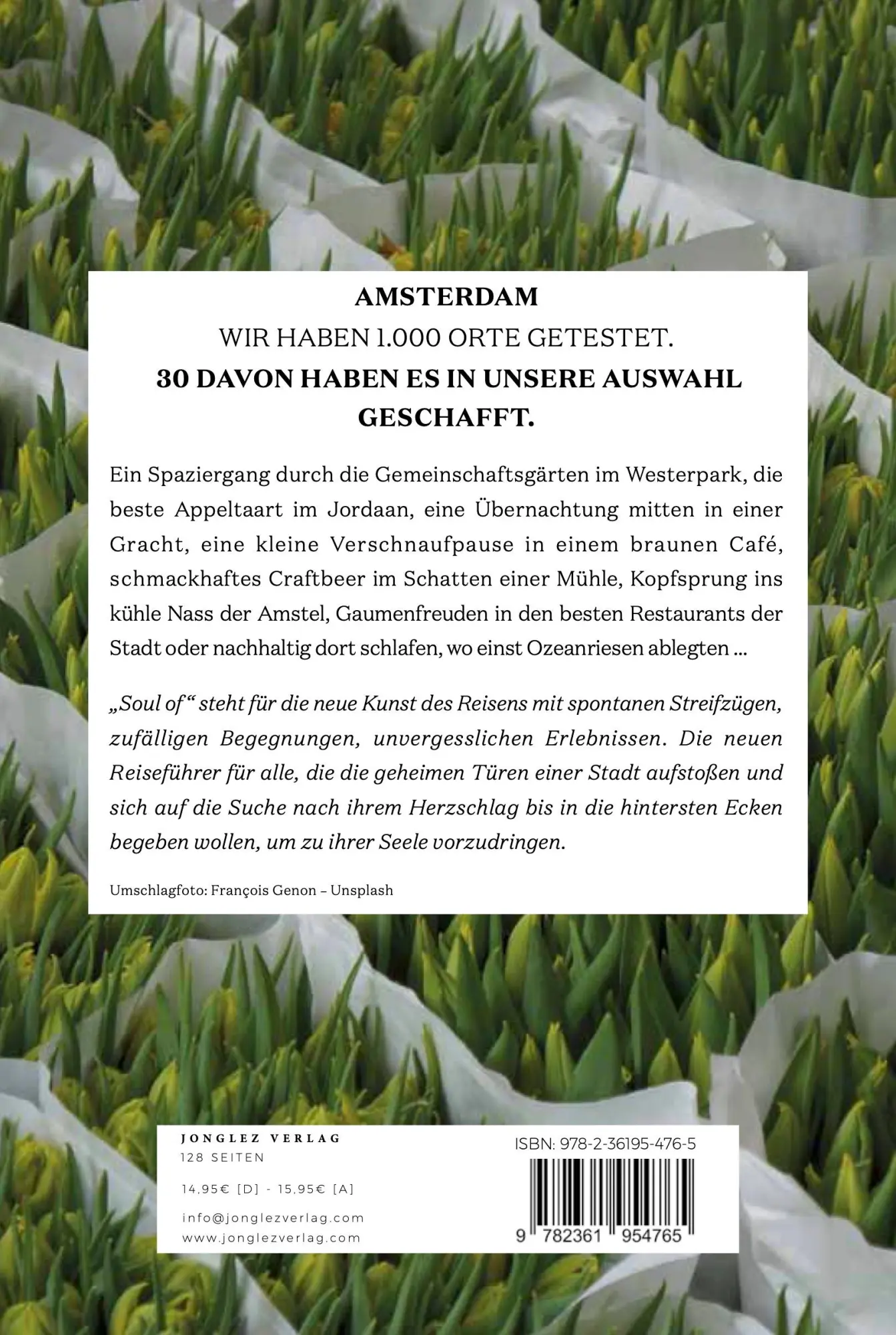 Rückseite: 9782361954765 | Soul of Amsterdam | 30 einzigartige Erlebnisse | Benoit Zante | Buch