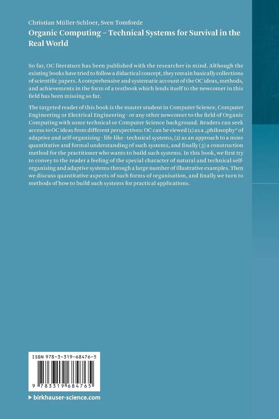 Rückseite: 9783319684765 | Organic Computing - Technical Systems for Survival in the Real World