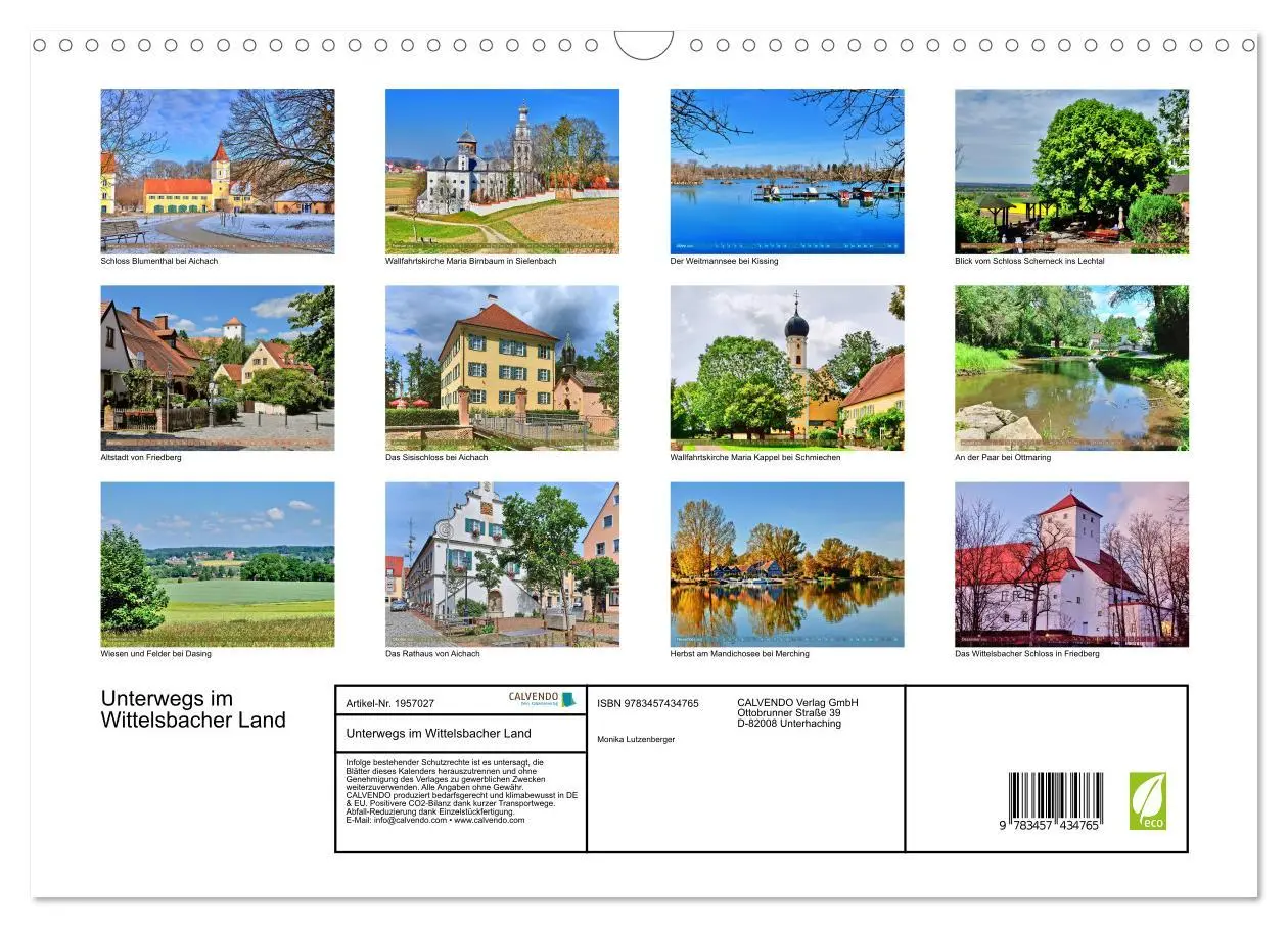 Bild: 9783457434765 | Unterwegs im Wittelsbacher Land (Wandkalender 2026 DIN A3 quer),...