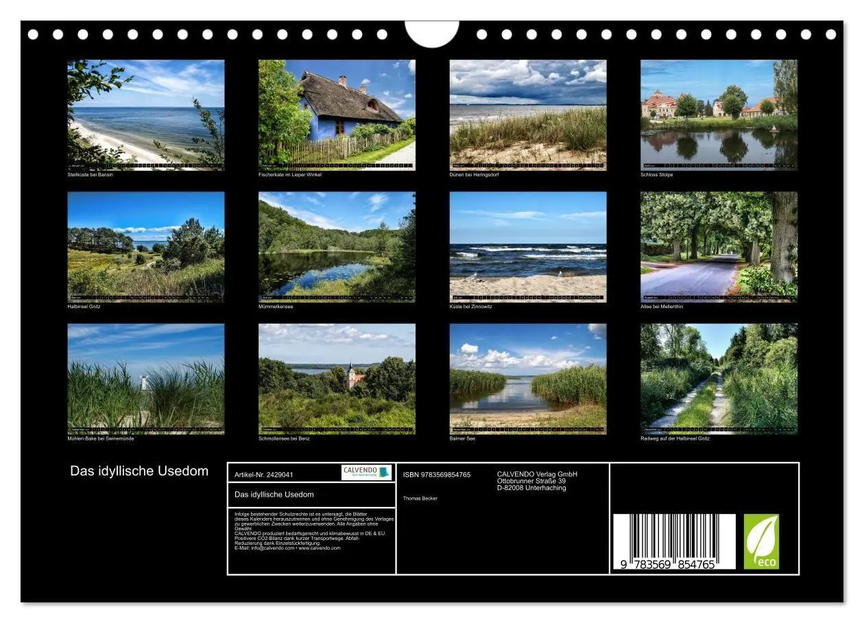Bild: 9783569854765 | Das idyllische Usedom (Wandkalender 2027 DIN A4 quer), CALVENDO...
