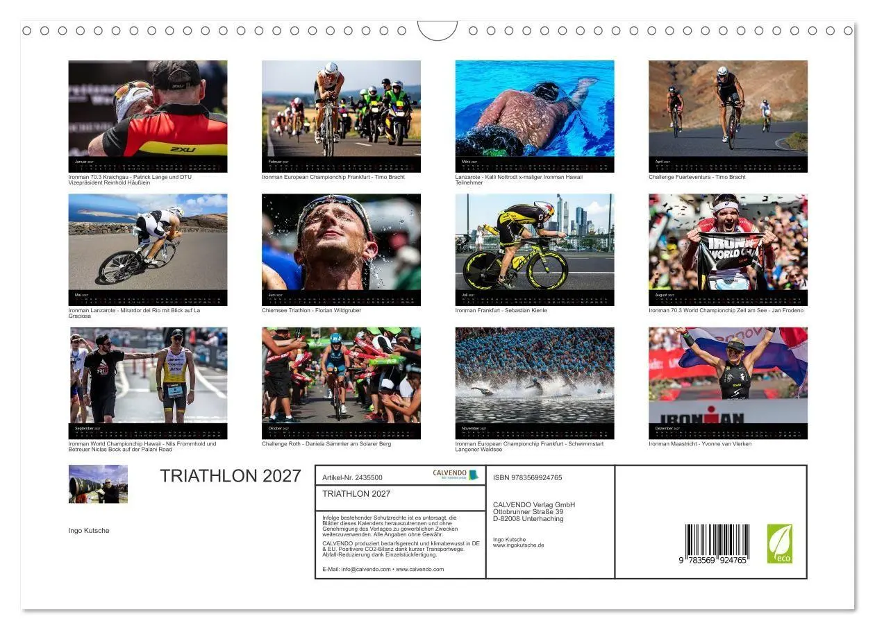 Bild: 9783569924765 | TRIATHLON 2027 (Wandkalender 2027 DIN A3 quer), CALVENDO...