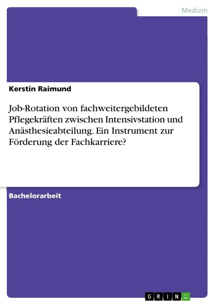 Cover: 9783346164865 | Job-Rotation von fachweitergebildeten Pflegekräften zwischen...