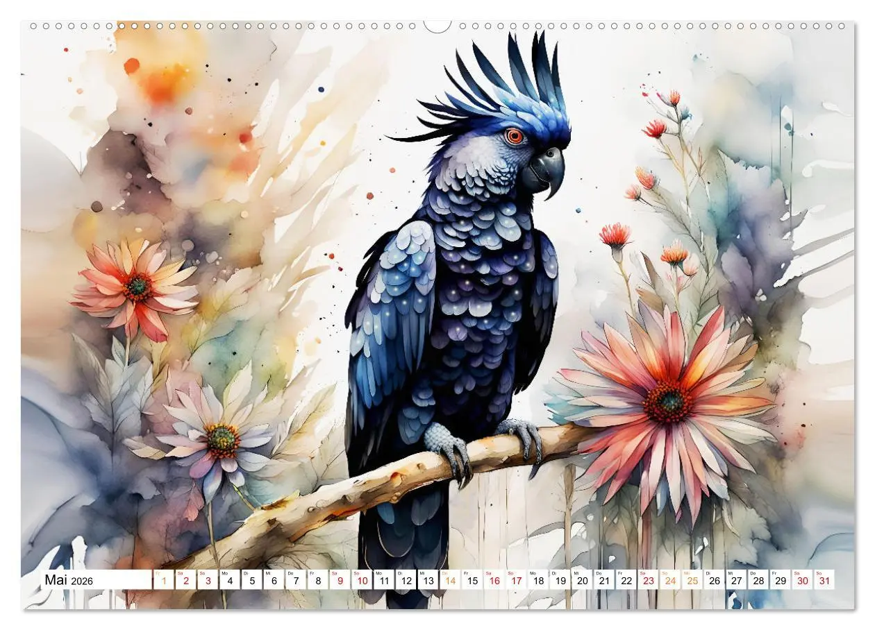 Bild: 9783457424865 | Papageien - Fliegende Edelsteine (Wandkalender 2026 DIN A2 quer),...