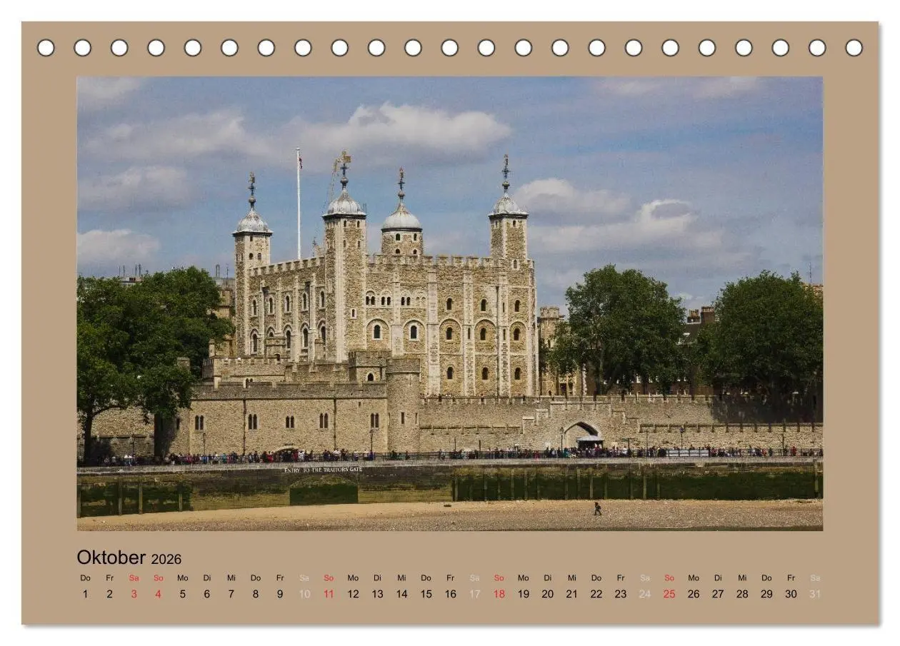 Bild: 9783516674965 | London (Tischkalender 2026 DIN A5 quer), CALVENDO Monatskalender