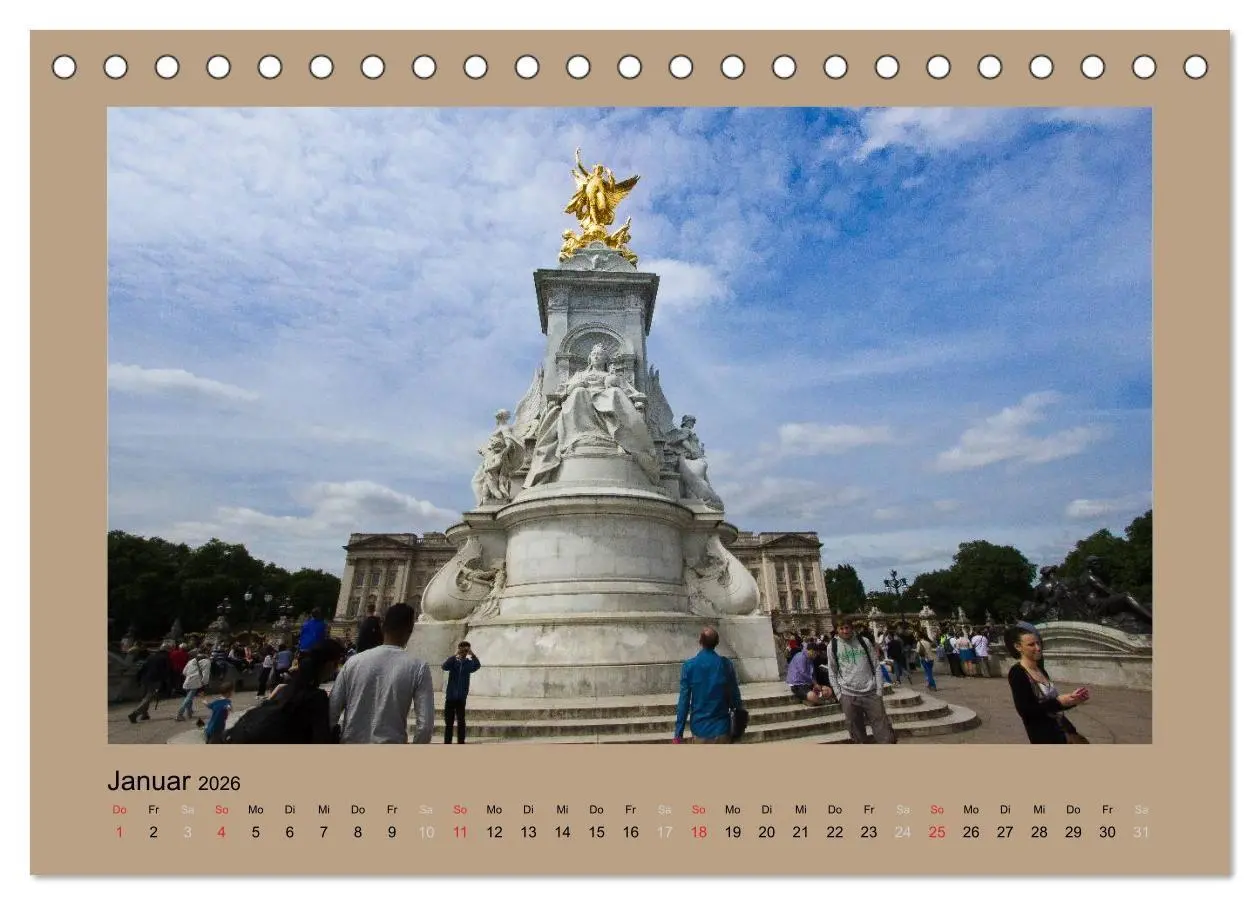 Bild: 9783516674965 | London (Tischkalender 2026 DIN A5 quer), CALVENDO Monatskalender