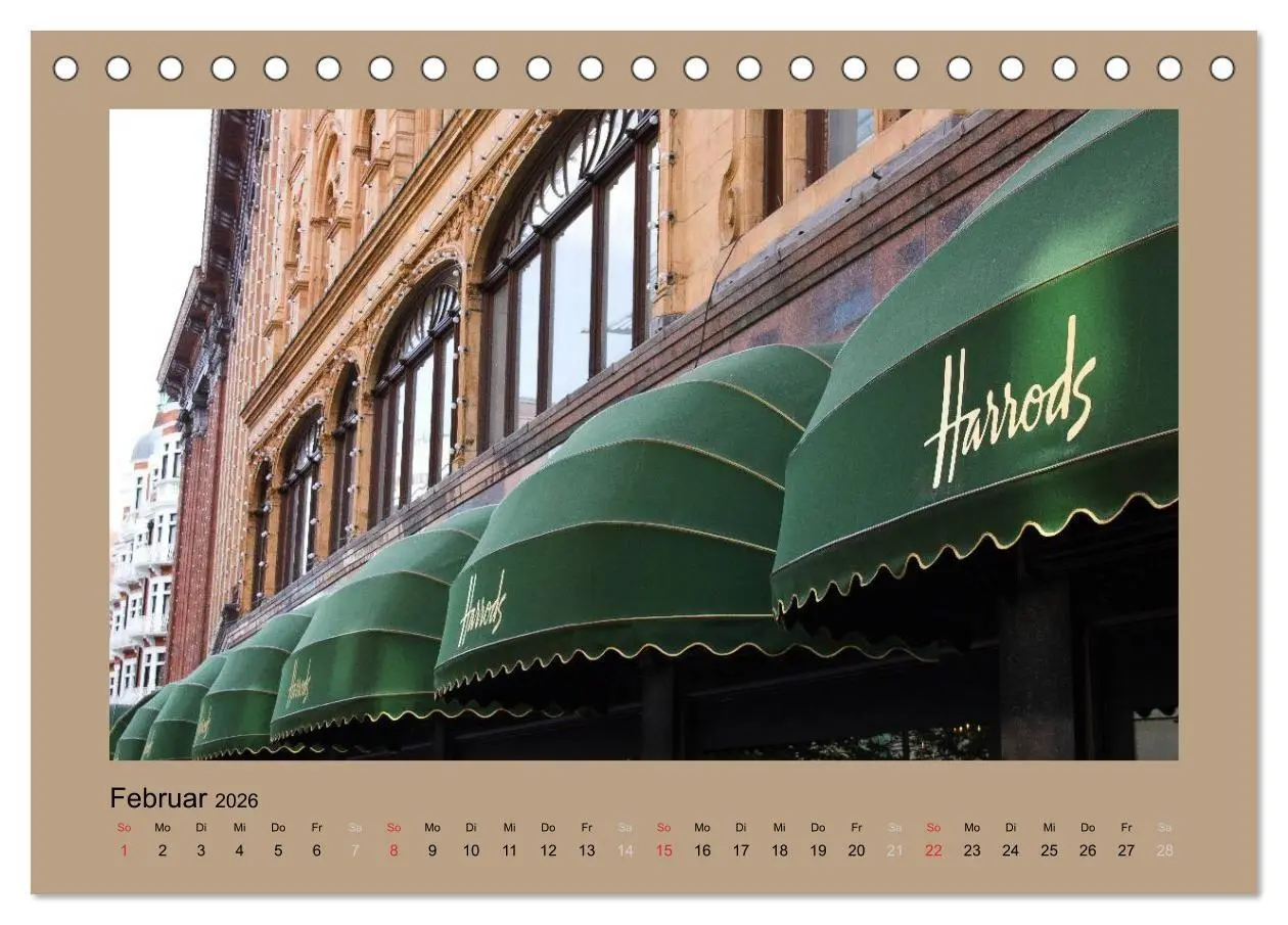 Bild: 9783516674965 | London (Tischkalender 2026 DIN A5 quer), CALVENDO Monatskalender