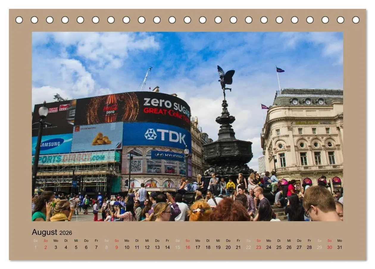 Bild: 9783516674965 | London (Tischkalender 2026 DIN A5 quer), CALVENDO Monatskalender
