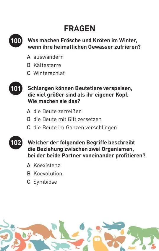 Bild: 9783625194965 | Das große Tier-Quiz I ab 10 Jahren | Taschenbuch | 104 S. | Deutsch